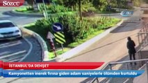 İstanbul’da beton pompası dehşeti kamerada