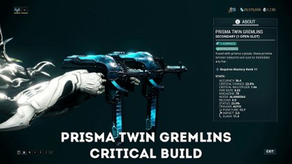 Warframe: Prisma Twin Gremlins - Critical Build - Update/Hotfix 23.8.2+
