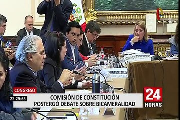 Comisión de Constitución postergó debate sobre bicameralidad