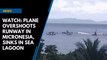 Watch: Plane overshoots runway in Micronesia, sinks in sea lagoon