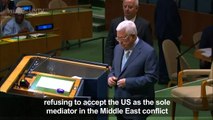 Abbas rejects 'biased' US as sole Mideast mediator