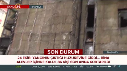 24 ekibi yangının çıktığı huzurevine girdi