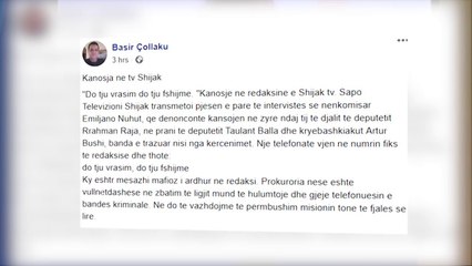 Publikoi videon - Kercenohet gazetari Basir Collaku