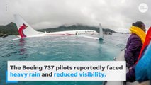 Plane crash lands into lagoon, all passengers and crew survive