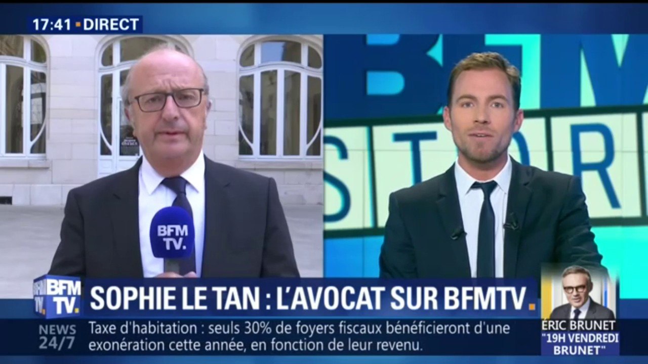 L'avocat des parents de Sophie Le Tan s'exprime sur BFMTV