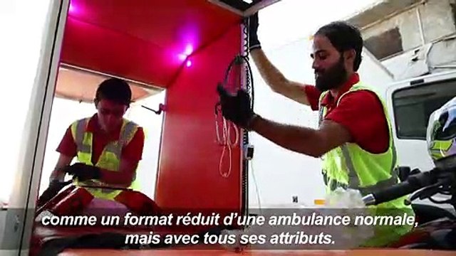 A Idleb, une nouvelle moto ambulance pour les secouristes