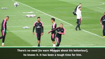 Descargar video: Mbappe doesn't need to be warned about behaviour on return - Tuchel