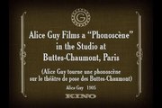 Alice Guy tourne une phonoscène sur la théâtre de pose des Buttes-Chaumont 1905 - Alice Guy