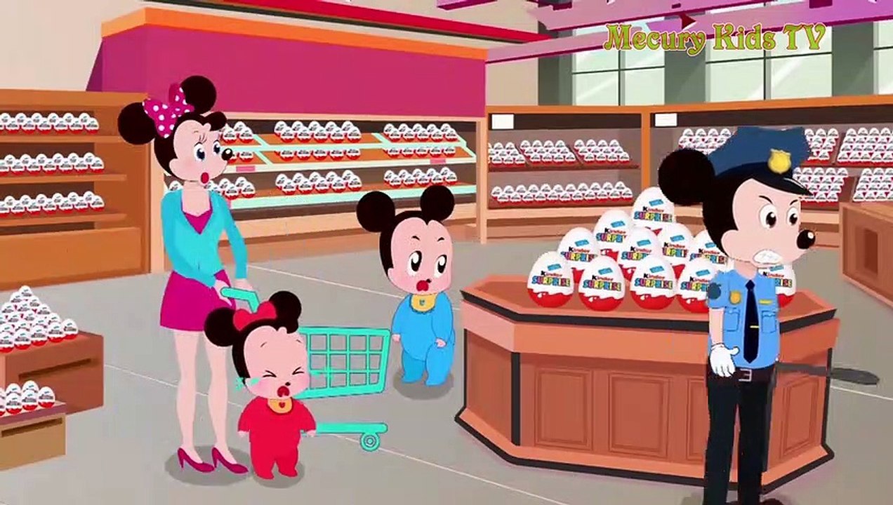 ᴴᴰ Mickey Mouse & Minnie Mouse Love Story! w Minnie and Kids Eating Pizza at the Restaura