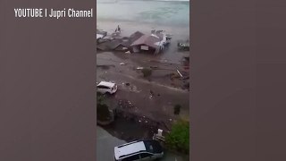 Tsunami crashes into island as residents scream and try to run to safety