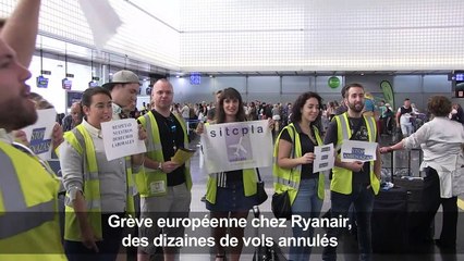 Grève européenne chez Ryanair, des dizaines de vols annulés