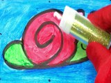 Glitter Snail coloring and drawing for Kids, Toddlers Toy Art