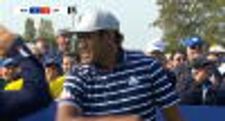Finau gets lucky bounce on opening day at Ryder Cup