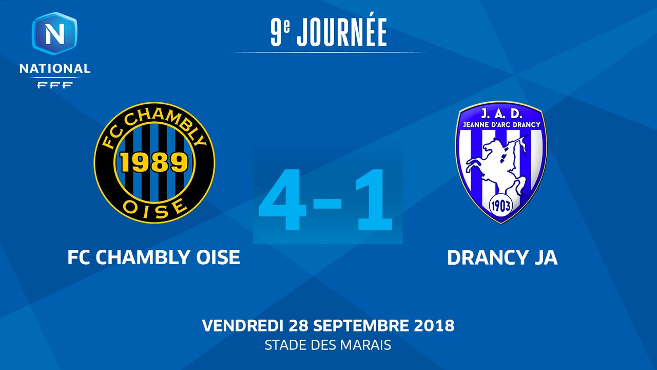 J9 : FC Chambly – JA Drancy (4-1), le résumé