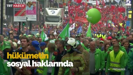 Download Video: Belçika polisinden kamu çalışanlarının protestosuna orantısız güç