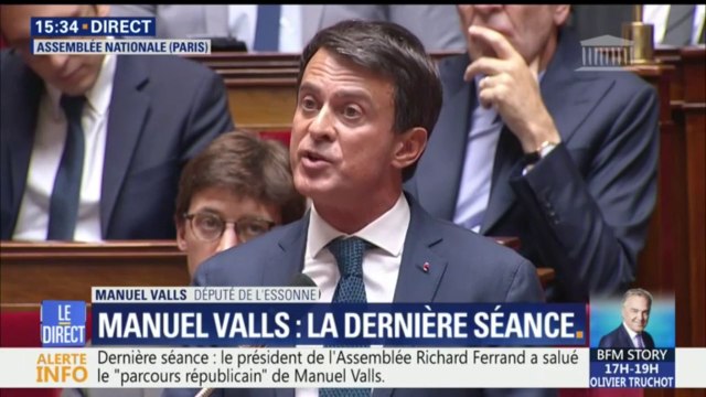 Le Barcelonais, le Français, le Républicain et l'Européen est reconnaissant aux Français. Manuel Valls ovationné à l'Assemblée