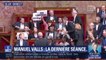 Des députés France Insoumise sortent des affiches "Bon débarras" pour le départ de Manuel Valls