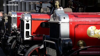 World War 1 "Battle Buses" go on display in Covent Garden