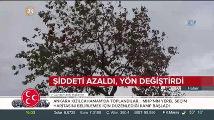 Şiddeti azaldı, yönü değişti