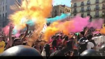 Police battle Catalan independence protesters in Barcelona