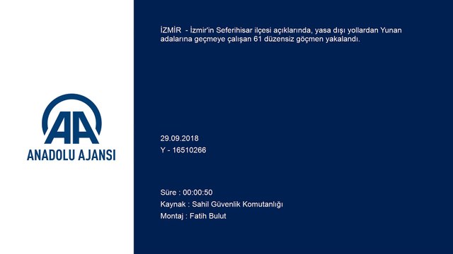 Ege Denizi'nde yasa dışı göçle mücadele - 61 düzensiz göçmen yakalandı - İZMİR