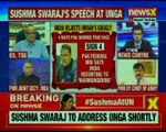 EAM Sushma Swaraj says Pakistan glorifies killers, refuses to see blood of innocents