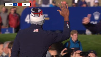 Ryder Cup shot of the day - Finau holes out from bunker