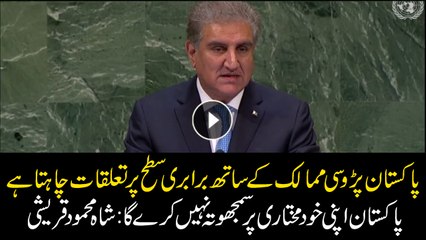 Pakistan wants better relations with other countries:Shah Mehmood Qureshi addresses the UNGA
