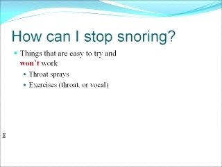 How Can I Stop Snoring?