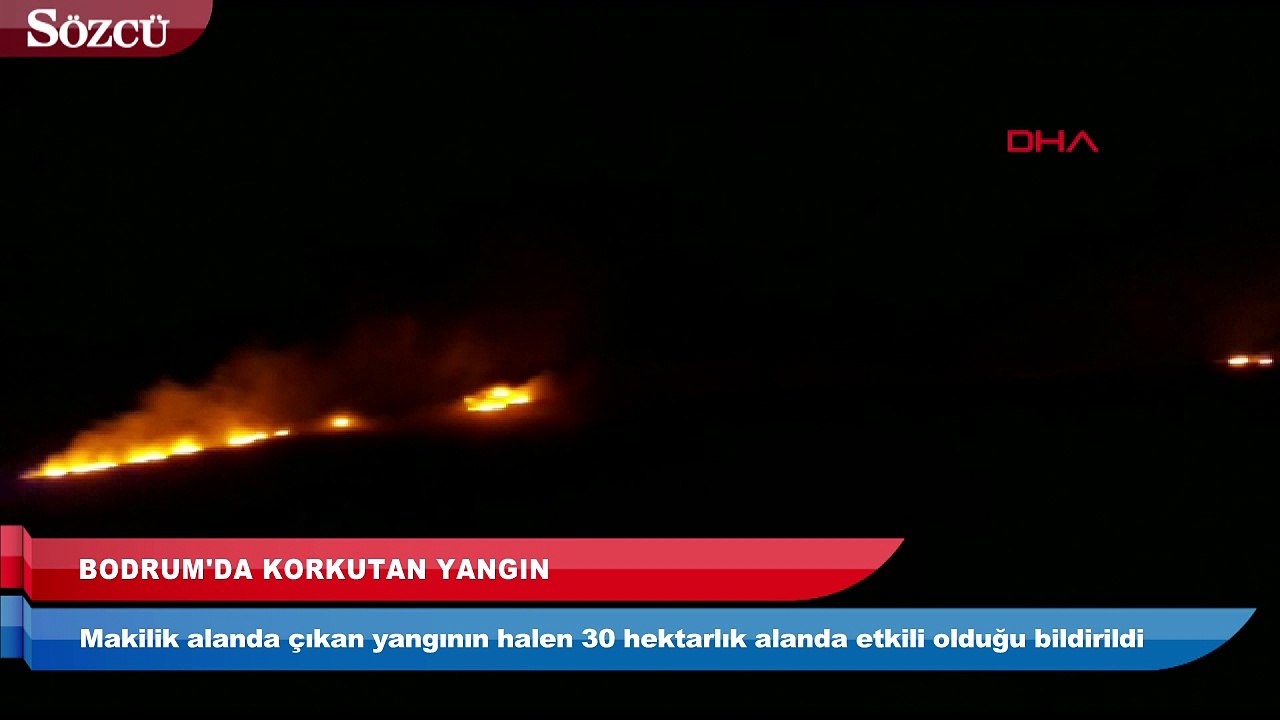 Bodrum’da korkutan yangın!
