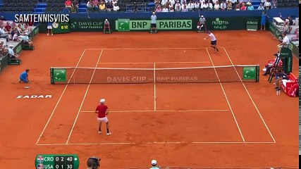Borna Coric (CRO) Vs Steve Johnson (USA) - Davis Cup 2018 SF (Highlights HD)