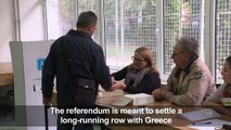 Macedonia votes on new name to end Greek row