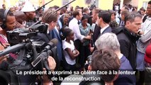 Saint-Martin: Macron en colère, à Quartier d'Orléans