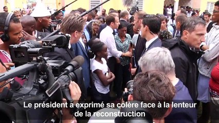 Saint-Martin: Macron en colère, à Quartier d'Orléans
