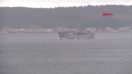 Çanakkale Rus Çıkarma Gemisi Akdeniz'e İniyor