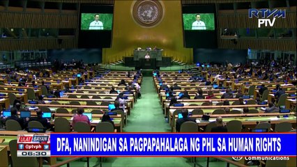 DFA, nanindigan sa pagpapahalaga ng Pilipinas sa human rights