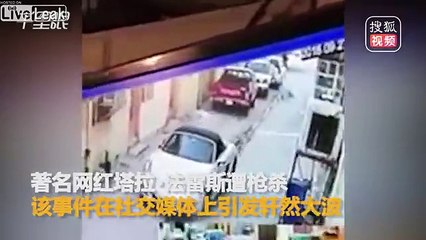 22-year-old female model is shot and killed in a luxury car.