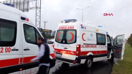 Tekirdağ Çorlu'da Yağış Kaza Getirdi 3 Yaralı