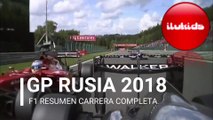 CARRERA COMPLETA F1 GP RUSIA 2018 RESUMEN ADELANTAMIENTO LEWIS HAMILTON SEBASTIAN VETTEL