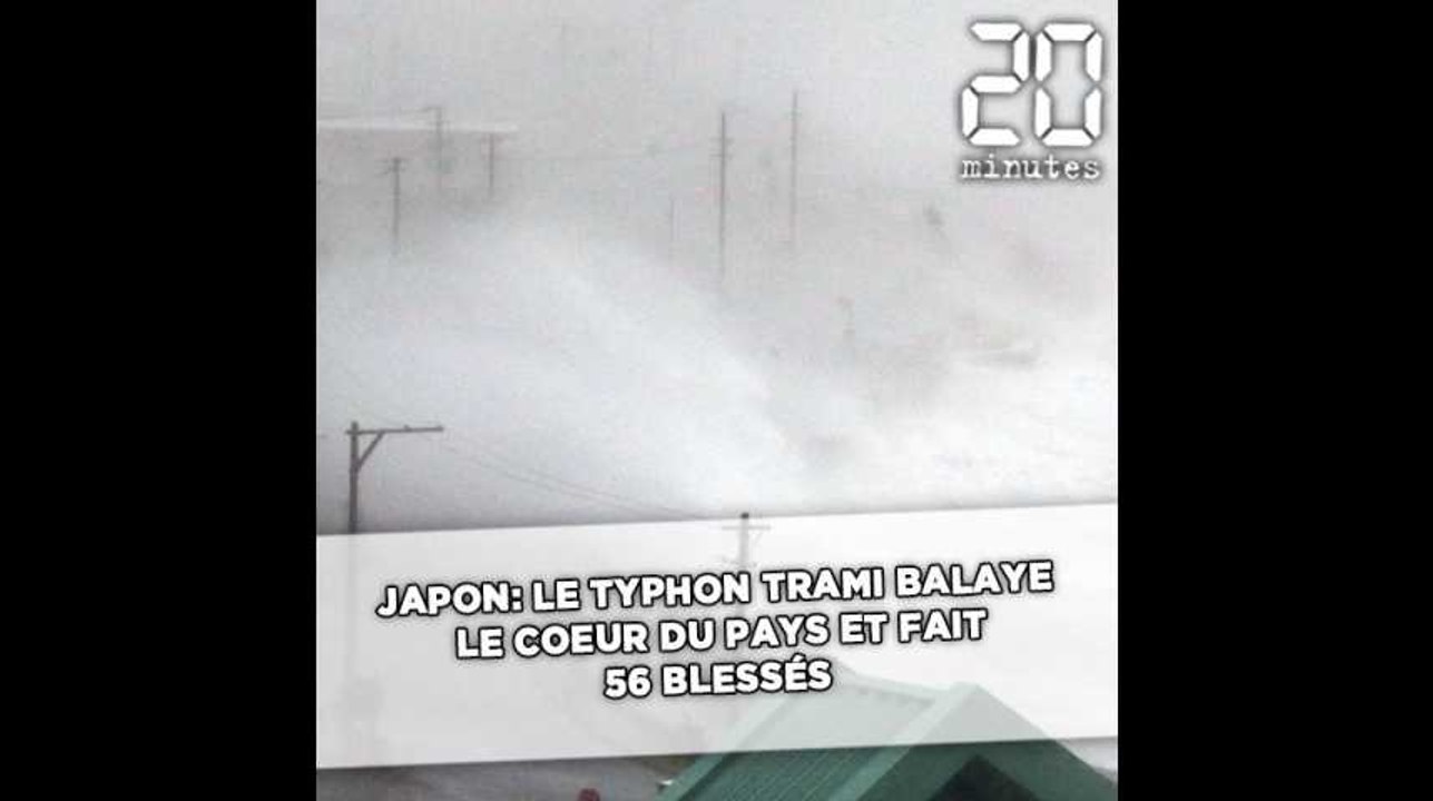 Japon: Le typhon Trami balaye le cœur du pays et fait 56 blessés
