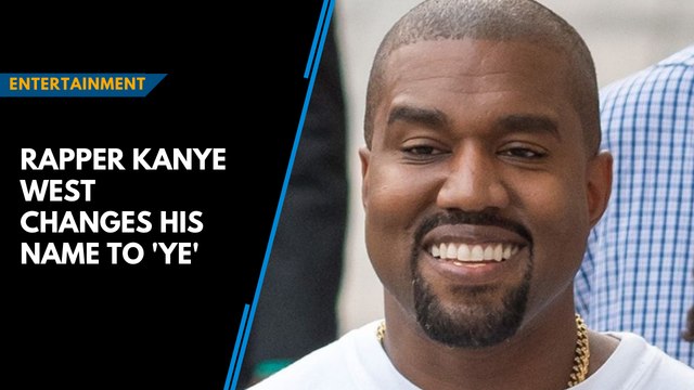 Rapper Kanye West changes his name to 'Ye'