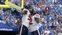 Jadeveon Clowney falls on Colts' botched snap for TD