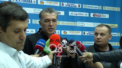 Ora News - Fitorja ndaj Tiranës, Skënder Gega ul euforinë: S'jemi për titull
