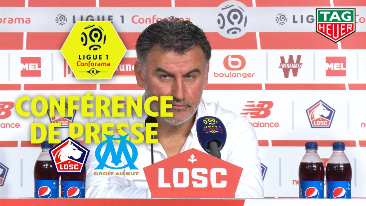 Conférence de presse LOSC - Olympique de Marseille (3-0) : Christophe  GALTIER (LOSC) - Rudi GARCIA (OM) / 2018-19