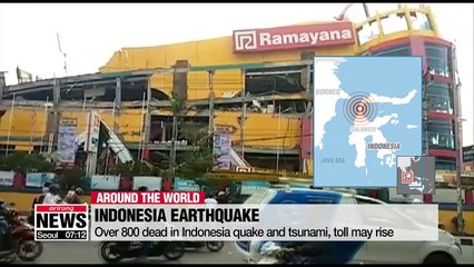 Over 800 dead in Indonesia quake and tsunami, toll may rise