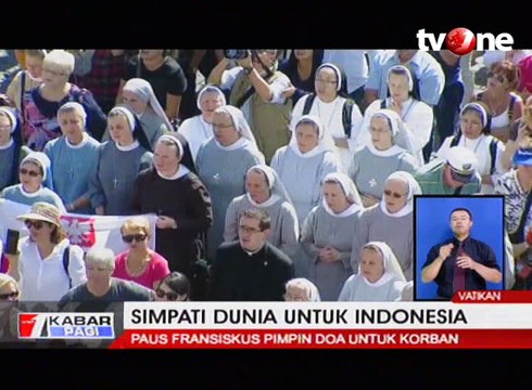 Paus Fransiskus Pimpin Doa untuk Korban Gempa Palu