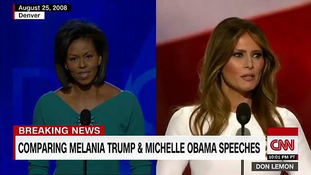 Melania Trump and Michelle Obama side-by-side comparison