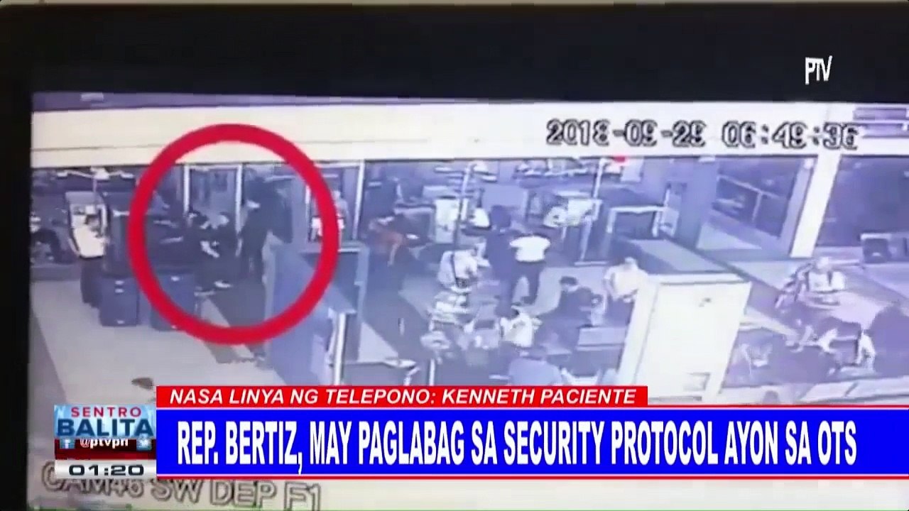 Rep. Bertiz, may paglabag sa security protocol ayon sa OTS