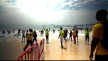 Hundreds swim to former Senegal slave island in annual race