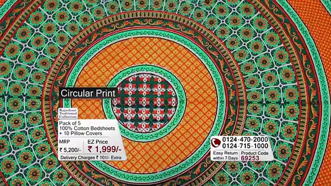 King size cotton double bed sheets online in India